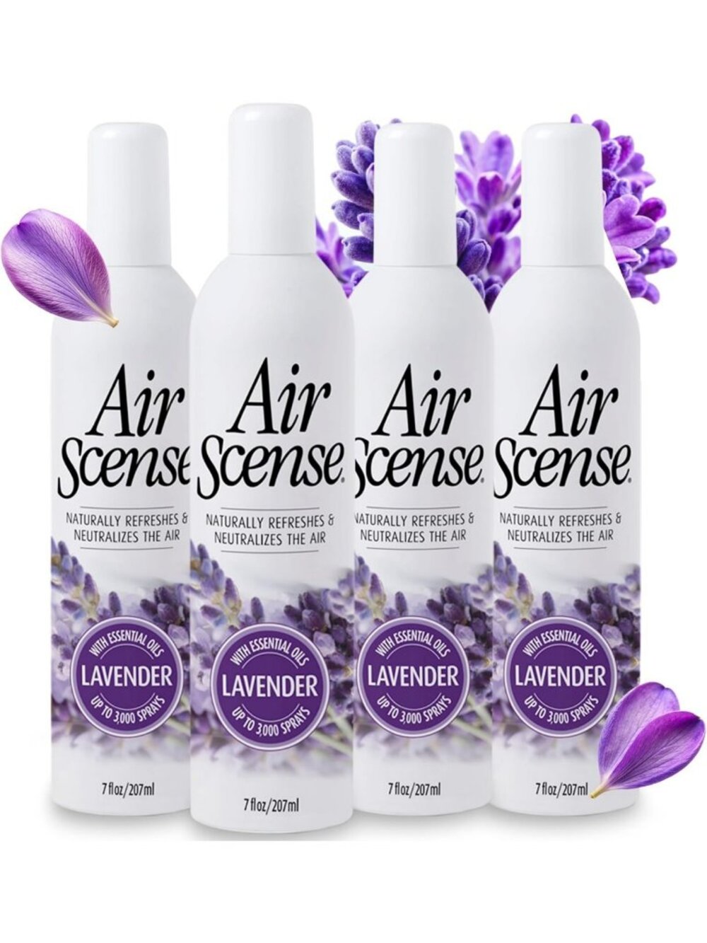 Natural Lavender Air Freshener Spray - 4 Pack, Room & Home Freshening Mist